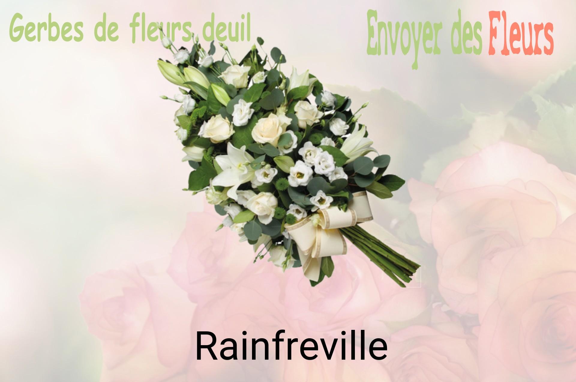 Gerbe de fleurs de deuil livrée à Rainfreville